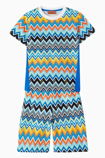 Chevron T-shirt in Cotton Jersey