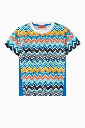 Chevron T-shirt in Cotton Jersey