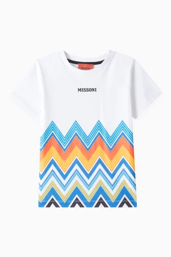 Chevron Print T-shirt in Cotton