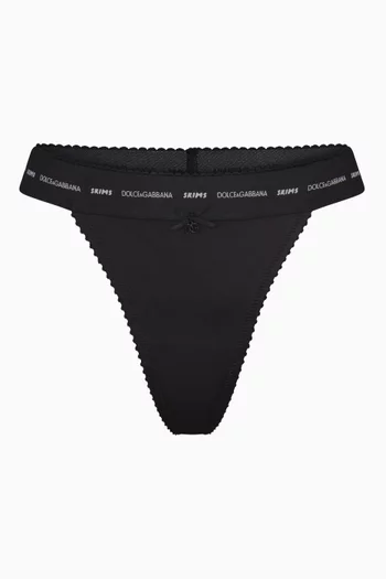 Dolce&Gabbana x SKIMS Stretch Satin String Thong