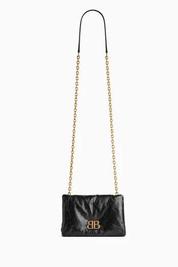 Nano Monaco Crossbody Bag in Arena Lambskin