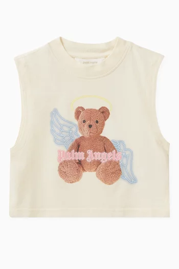 Bear Angel Graphic Tank Top in Cotton