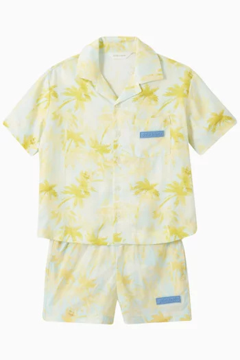 Palm-print Swimshorts