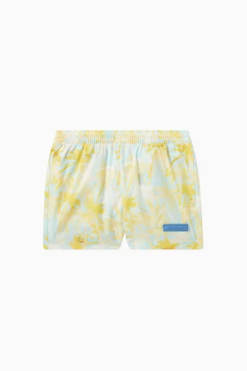 Palm-print Swimshorts
