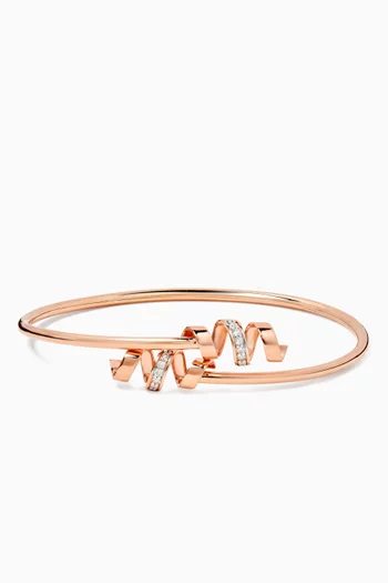 Cotillons Diamond Bangle in 18kt Rose Gold