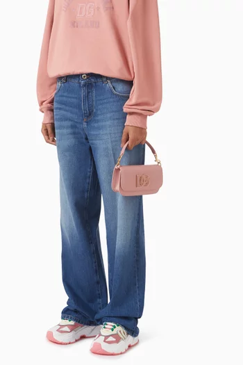 حقيبة كتف 3.5 بشعار حرفي DG جلد عجل