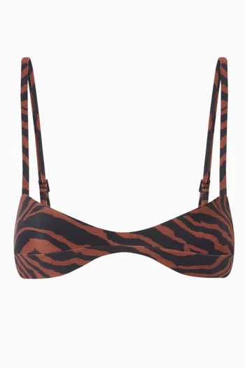 Monica Adjustable Bikini Top in Lycra