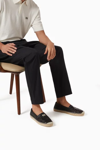 Woven Espadrilles in Leather