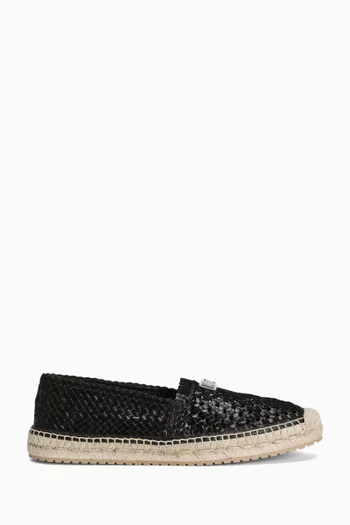 Woven Espadrilles in Leather