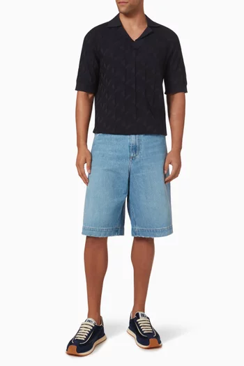 Bermuda Shorts in Cotton-denim