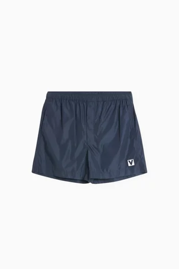 Chez Valentino Patch Swimsuit in Nylon