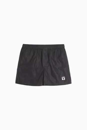 Chez Valentino Patch Swimsuit in Nylon