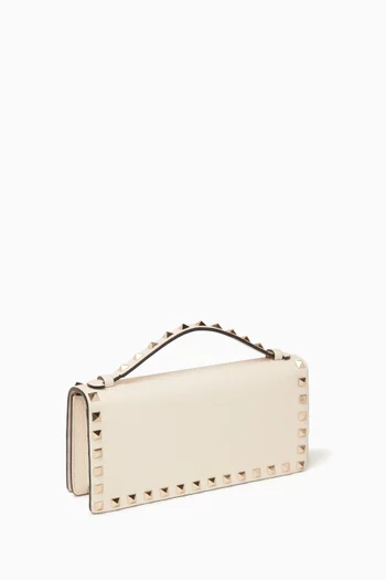 Rockstud Wallet on Chain in Calfskin