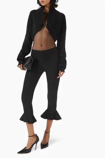 Frankie Flared Crop Pants in Viscose Blend