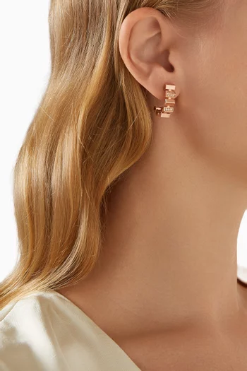 Urban Diamond Hoop Earrings in 18kt Rose Gold