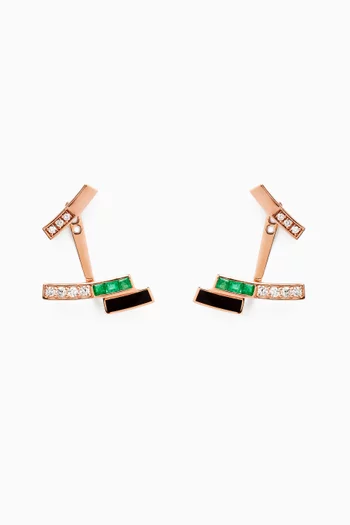 Up & Down Diamond Social Climbers in 18kt Rose Gold