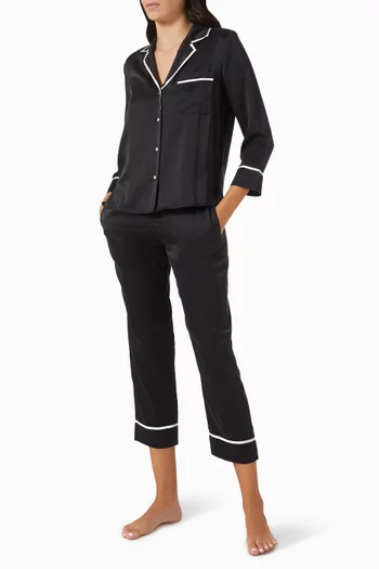 Sydney Cropped Pyjama Pants in Silk