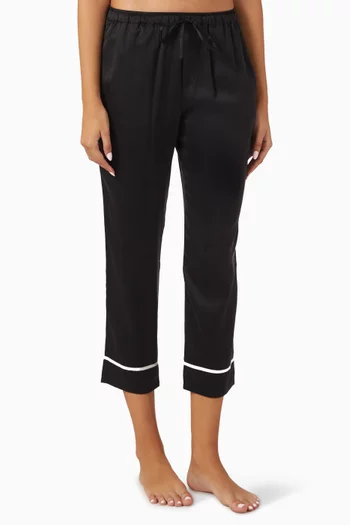 Sydney Cropped Pyjama Pants in Silk