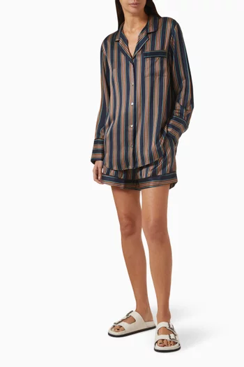 London Pyjama Shorts in Silk