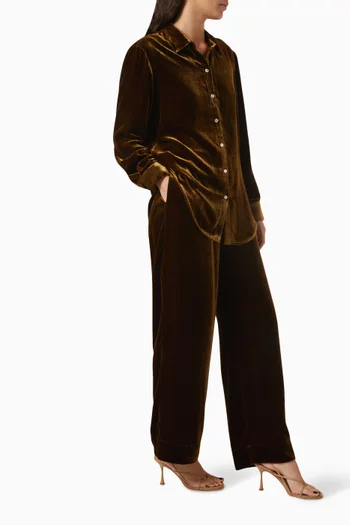 London Pyjama Pants in Velvet
