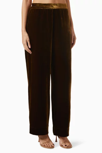 London Pyjama Pants in Velvet