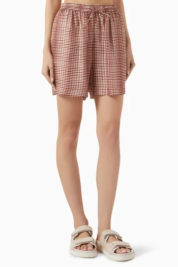 Boston Shorts in Silk-twill