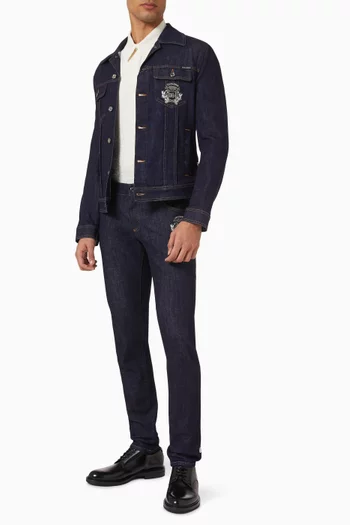 Heraldic Jacket in Cotton Denim