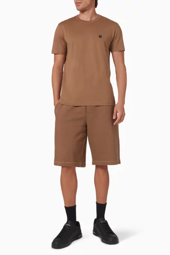 Logo Shorts in Cotton Jersey