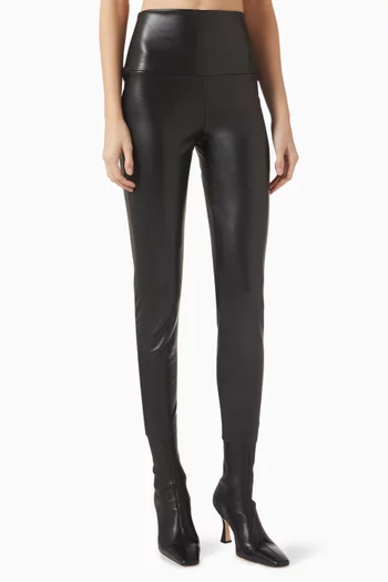 High-waisted Leggings in Vegan Leather