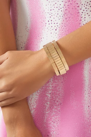 The Florentine Bracelets in Gold-tone Metal, Set of 3