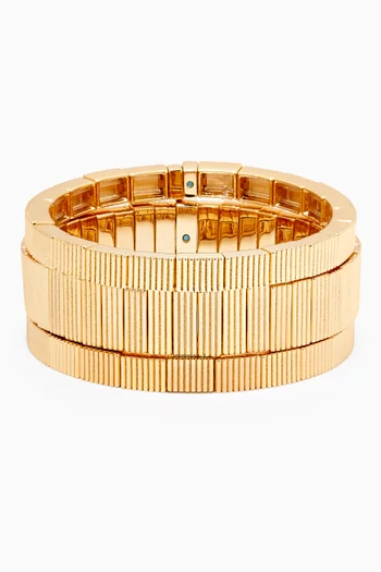 The Florentine Bracelets in Gold-tone Metal, Set of 3