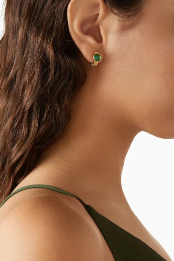 The Composed Hoop Earrings in Gold-plated Metal