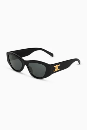 Triomphe Geometric Sunglasses in Acetate