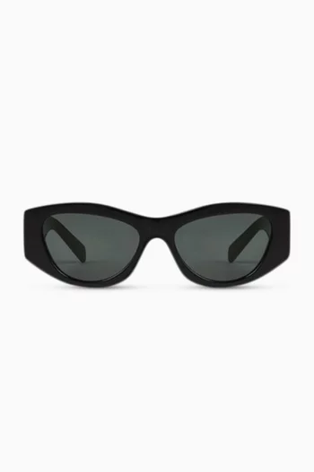 Triomphe Geometric Sunglasses in Acetate