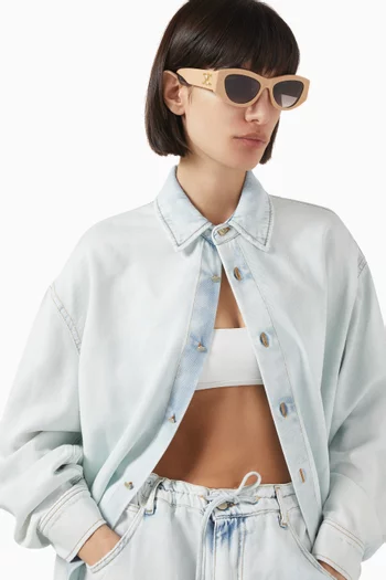 Triomphe Geometric Sunglasses in Acetate