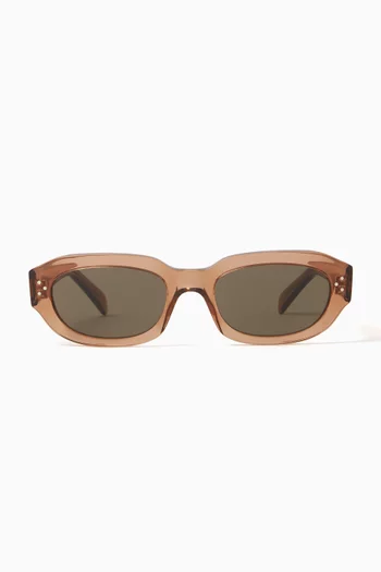 3-Dot Oval Sunglasses in Acetate
