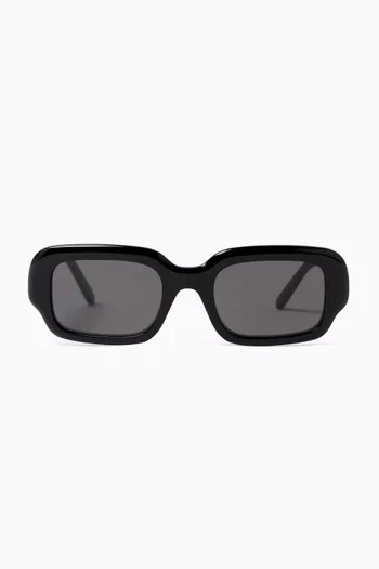 Slim Rectangle Sunglasses in Acetate