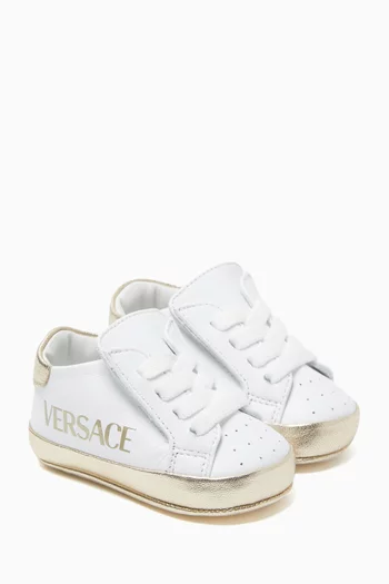 Baby Logo Sneakers in Leather