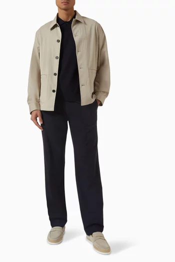 Straight-leg Pants in Stretch-wool