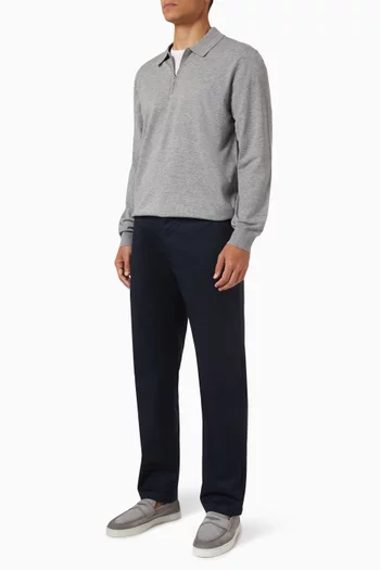 Straight-fit Pants in Cotton-twill