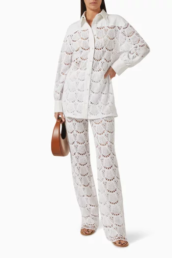 Elysia Crochet Shirt in Cotton