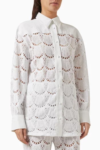 Elysia Crochet Shirt in Cotton