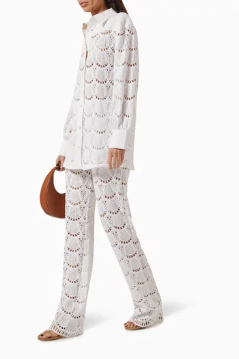 Elysia Crochet Pants in Cotton