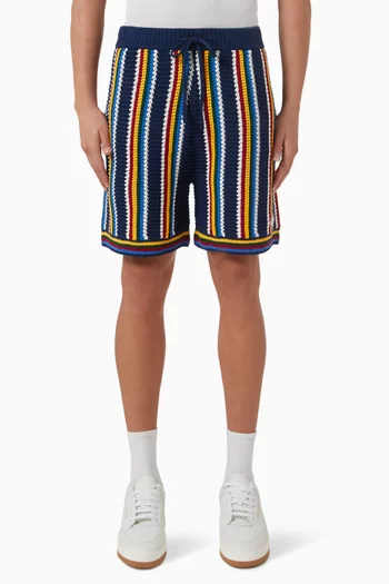 Stripe Shorts in Crochet