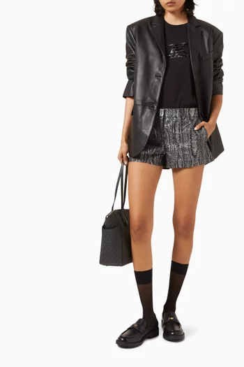 Oversized Blazer in Leather