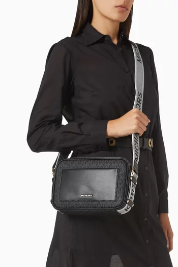 Large Maeve Logo Crossbody Bag in Coated-canvas