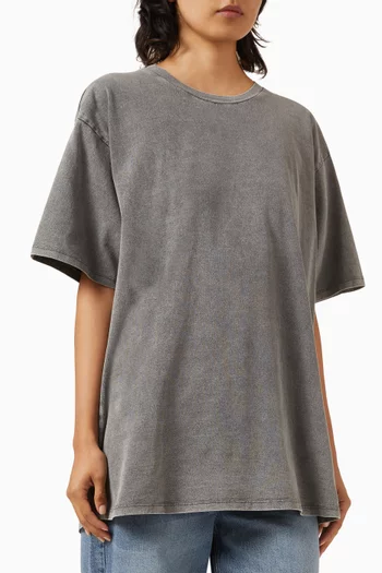 Unisex Garment-washed T-shirt in Cotton-jersey