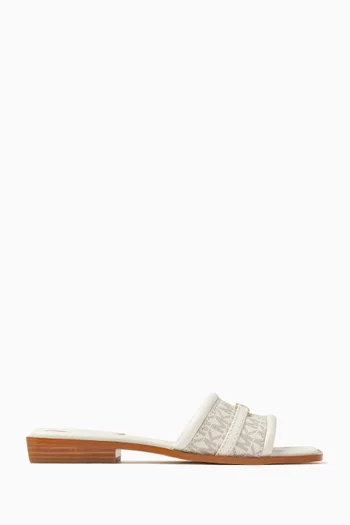Mandy Signature Logo Sandals in Coated-canvas