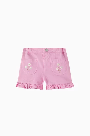 Ruffle Shorts in Cotton