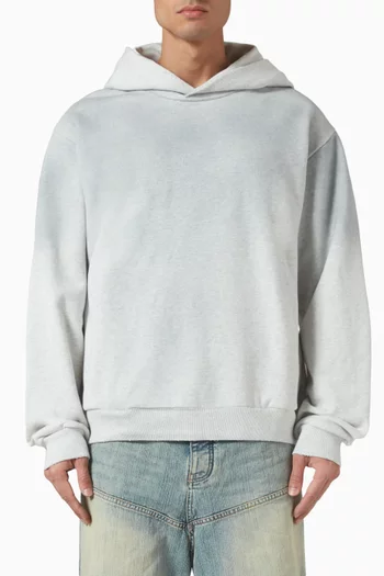 Logo Hooded Sweater in Cotton Fleece
